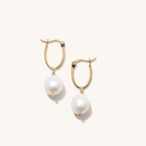Mejuri Organic Pearl Hoops